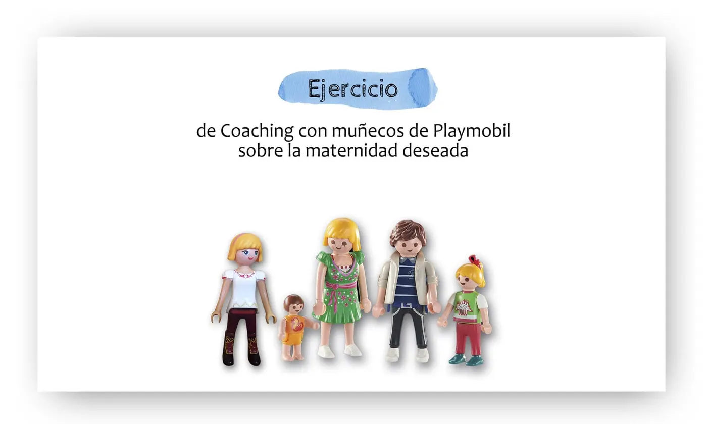 Ejercicio de Coaching con muñecos de Playmobil sobre la maternidad deseada