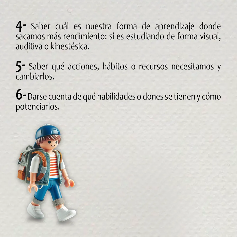 Más beneficios de la sesión de Coaching con Playmobil para estudiantes